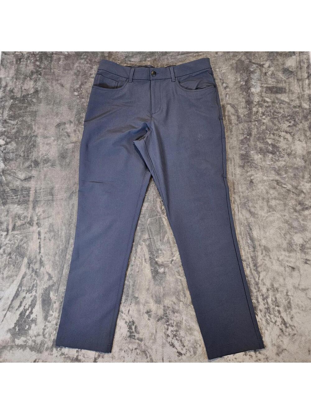 Panama Jack Mens 36x32 Blue Commuter Performance Pants Golf Chino 4 Way Stretch